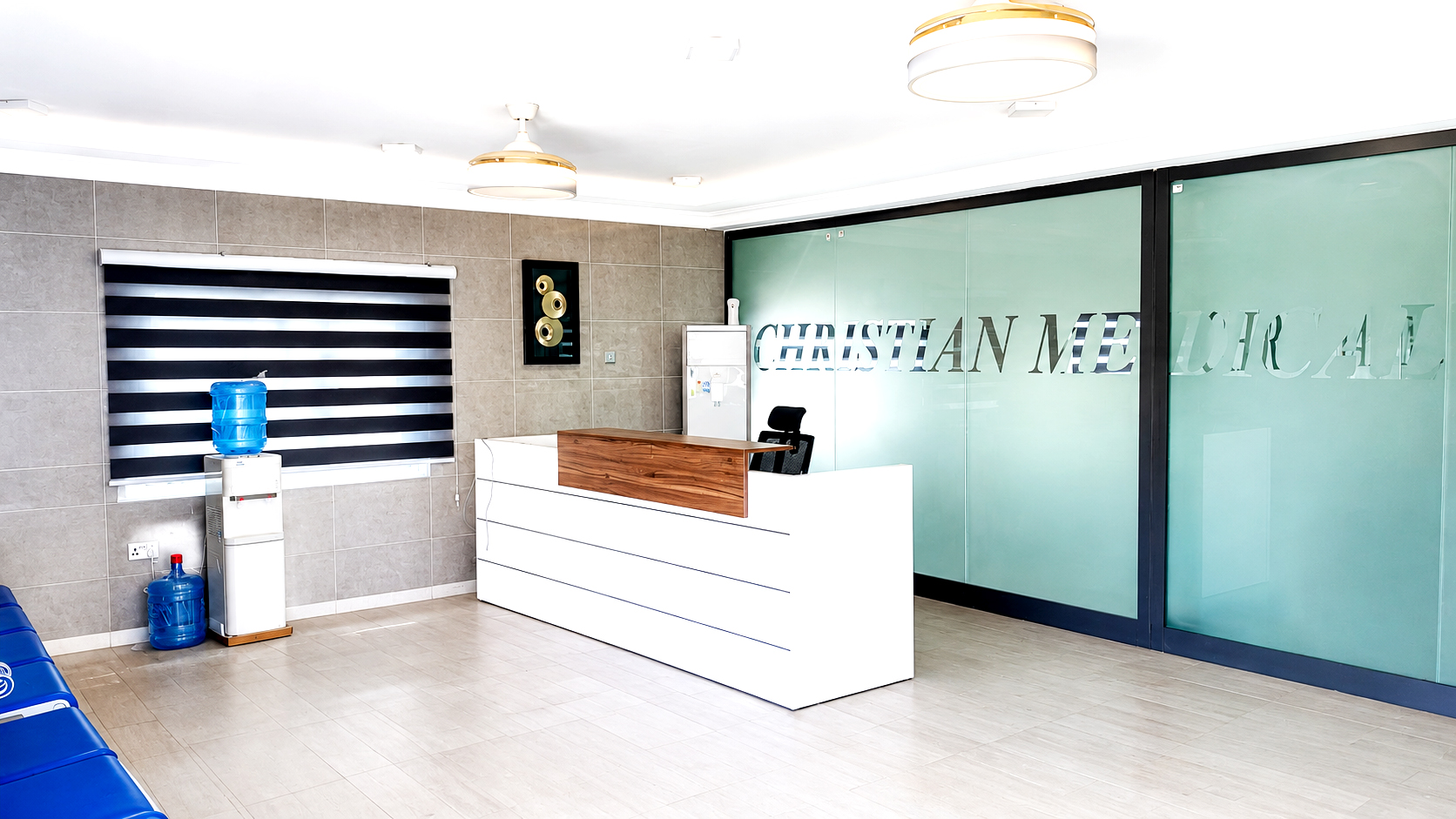CMC reception lobby where members check in